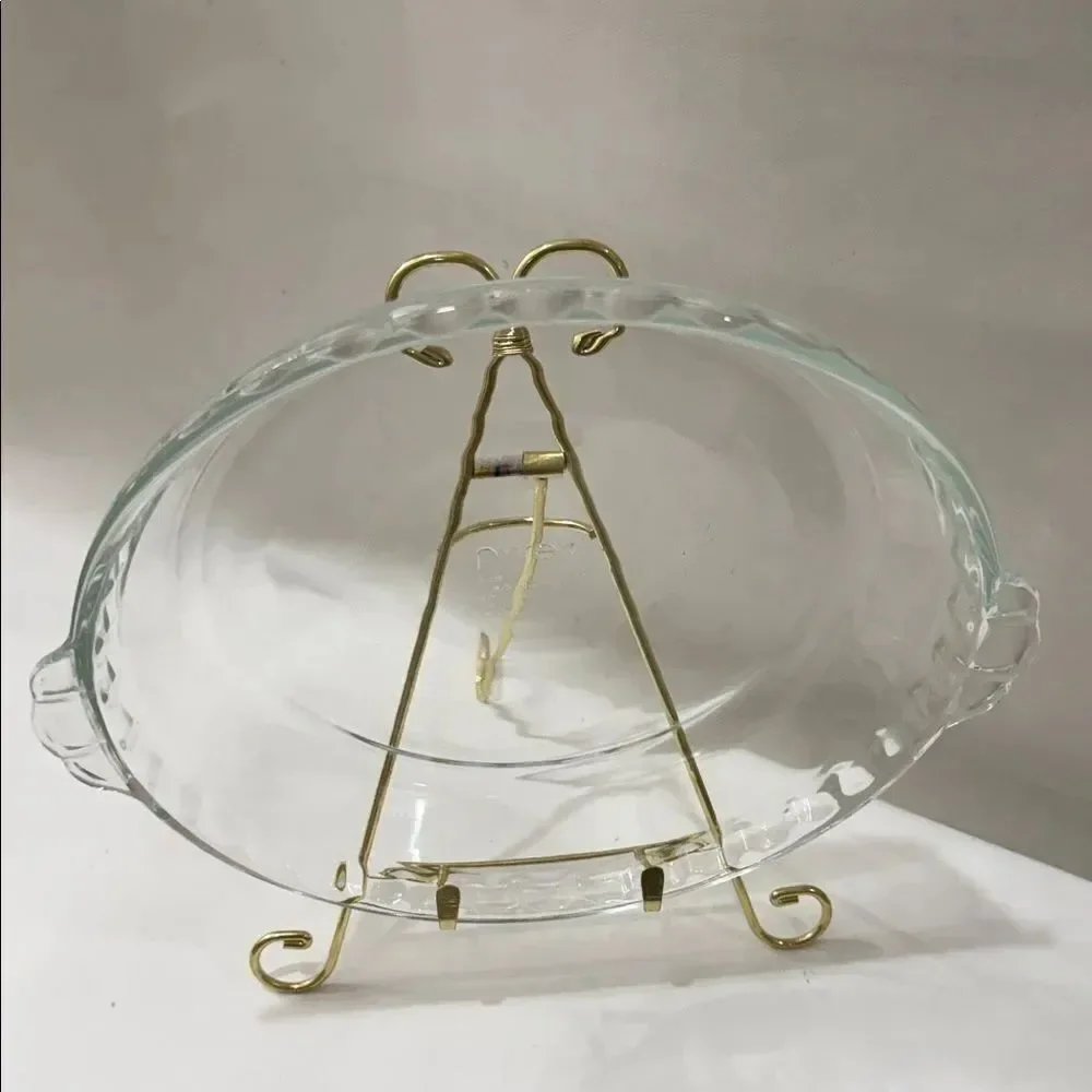Pyrex Clear Glass Pie Dish 229 H11 9.5 inches 24 cm Made USA Oven Microwave